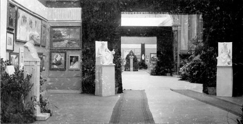 Izložba Hrvatskog društva umjetnosti, Zagreb, Umjetnički paviljon, 1902. - detalj postava