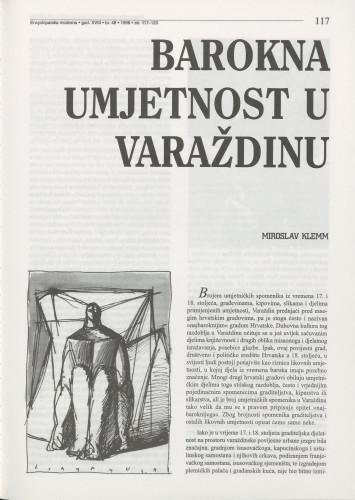 Barokna umjetnost u Varaždinu / Miroslav Klemm