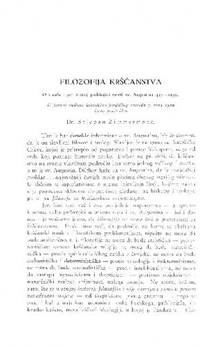 Filozofija kršćanstva / S. Zimmermann