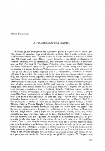 Autobiografski zapisi / Marin Franičević