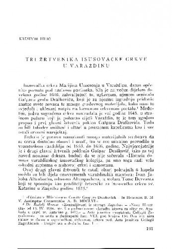 Tri žrtvenika isusovačke crkve u Varaždinu / Krešimir Filić