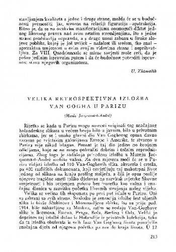 Velika retrospektivna izložba Van Gogha u Parizu / Lj. B.