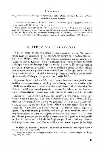 O stećcima u Slavoniji / Anđela Horvat