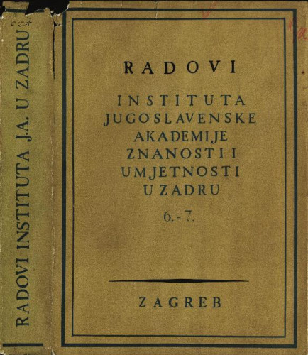 Sv. 6-7(1960) / uredili Grga Novak i Vjekoslav Maštrović