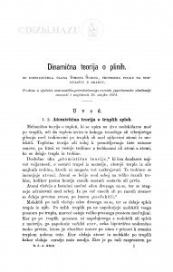 Dinamična teorija o plinih / S. Šubić