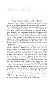 Drugo otvoreno pismo g. prof. J. Hanelu / W. Maciejowski