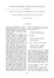 O hrvatskom jedanaestercu : (1838-1900) : prilog proučavanju srpskohrvatske umjetne metrike / V. Nazor