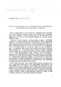 Naše gledanje na operativno liječenje vanjskih malignoma vrata / B. Gušić