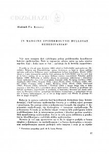 In margine epidermolysis bullosae hereditariae / F. Kogoj