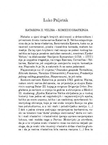 Katarina II. Velika - komediografkinja