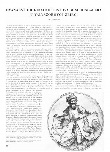 Dvanaest originalnih listova M. Schongauera u Valvazorovoj zbirci / Stella Ubel