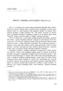 Hrvati i Pariško sveučilište (XIII.-XV. st.) / Franjo Šanjek