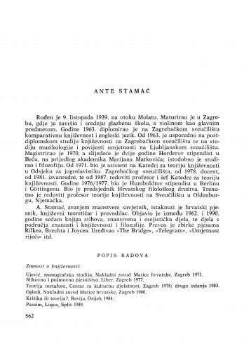 Ante Stamać : [biografije novih članova Akademije]
