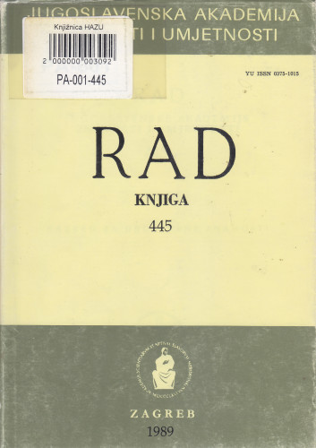 Knj. 28 (1989)=knj. 445 / glavni i odgovorni urednik Eugen Pusić