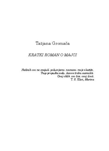 Kratki roman o majci