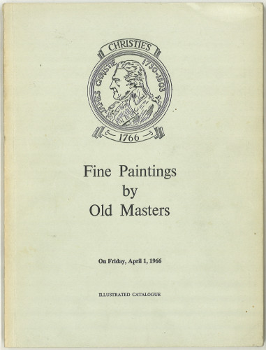 Catalogue of fine paintings by old masters ; the property of Miss Gladys Adler, A.P. de Biro ... Roy G. Cole ... Lady Elliot, the Right Hon. the Viscount Galway, Mrs. Vernon Harcourt, John Heath ... Robert Lutyens ... His Grace the Duke of Norfolk ... removed from Everingham Park, Yorkshire, Captain Rattray of Rattray, Commander Clare Vyner, removed from Studley Royal, Yorkshire, Miss L. Scrymgeour-Wedderburn and others : auction ... on Friday, April 1, 1966 / Christie, Manson & Woods, Ltd.