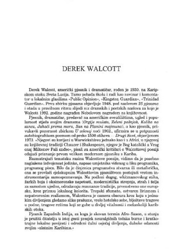 Derek Walcott / Miloš Đorđević