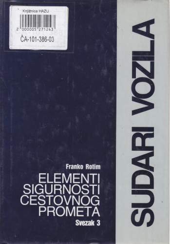 Sv. 3 : Sudari vozila. - 1991. - XIX