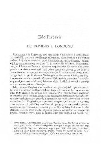 De Dominis u Londonu / Edo Pivčević