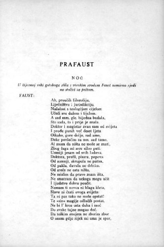 Prafaust / J. W. Goethe ; preveo s njemačkoga Marko Višić