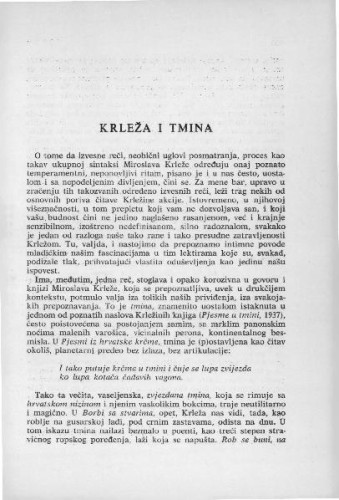 Krleža i tmina / D. Ređep