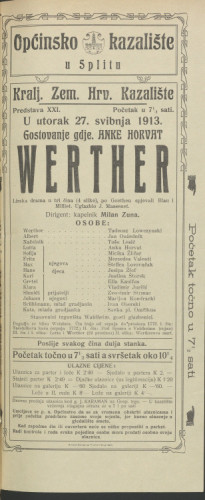 Werther : Lirska drama u tri čina (4 slike)