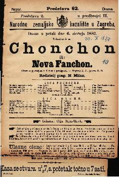 Chonchon ili Nova Fanchon : Gluma s pjevanjem u 4 čina i predigrom / Napisao D'Ennery