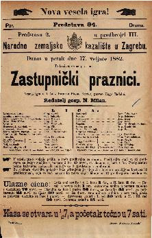 Zastupnički praznici : Vesela igra u 4 lina / napisao Pavao Ferrier