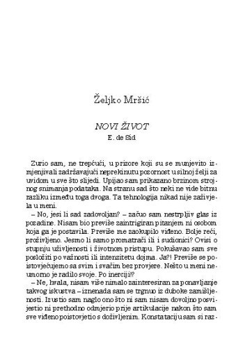 Novi život : E. de Sid / Željko Mršić