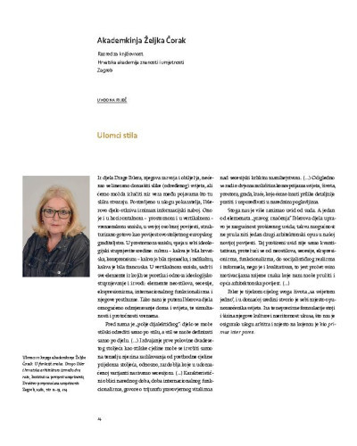 
Ulomci stila = Fragments of style / Željka Čorak