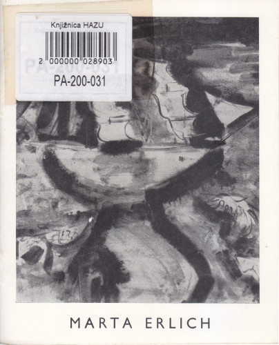 Marta Erlich : crteži : [katalog izložbe], Kabinet grafike, Zagreb, 11.-29.03.1964. ; [katalog sastavila Renata Gotthardi-Škiljan ; odgovorni urednik Krsto Hegedušić]