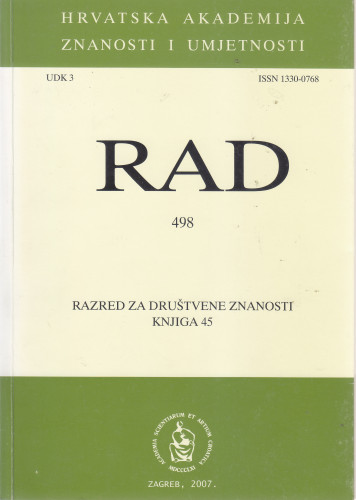 Knj. 45(2007)=knj. 498 / glavni i odgovorni urednik Eugen Pusić