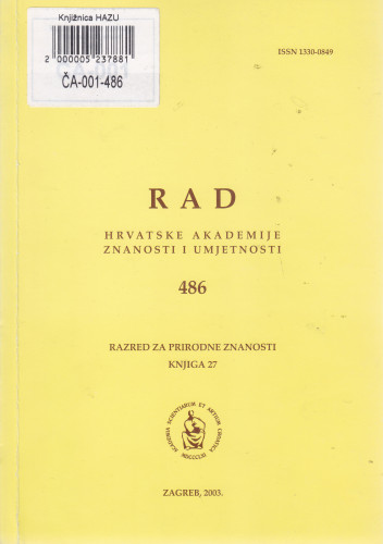 Knj. 27(2003)=knj. 486 / glavni urednik Vladimir Majer
