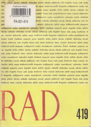 Knj. 21(1986)=knj. 419 / urednik Marin Franičević