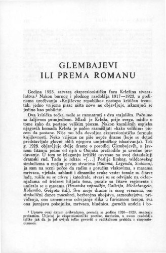 Glembajevi ili prema romanu / J. Wierzbicki