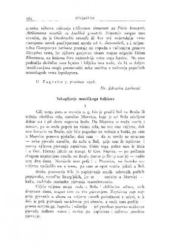 Sakupljanje muzičkoga folklora / B. Širola i I. Matetić-Ronjgov