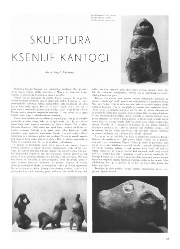 Skulptura Ksenije Kantoci / Kosta Angeli Radovani