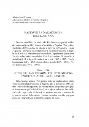 Nastavni rad akademika Rike Rosmana / Mladen Obad Šćitaroci