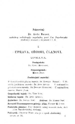 [Službeni dijelovi i izvještaji]