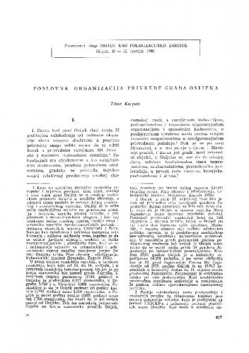 Poslovna organizacija privrede grada Osijeka / Tibor Karpati