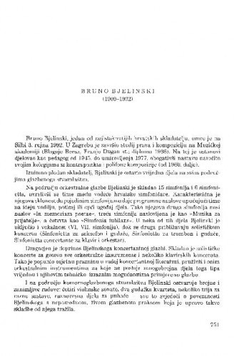 Bruno Bjelinski (1909-1992) / Koraljka Kos