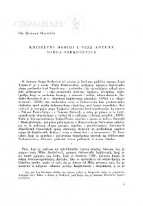 Književni dodiri i veze Antuna Sorga-Sorkočevića / R. Maixner
