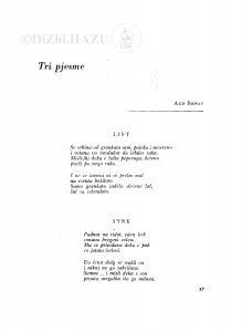 Tri pjesme / A. Šopov