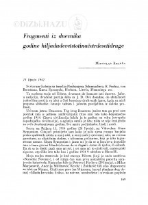 Fragmenti iz dnevnika godine hiljadudevetstotinačetrdesetidruge / M. Krleža