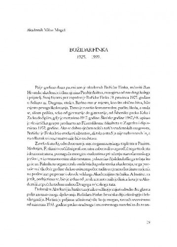 Božidar Finka : 1925.-1999.