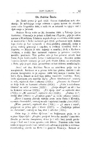 Dr. Božidar Širola / F. Dugan