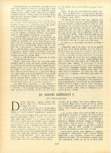 Dr. Izidor Kršnjavi : autobiografija