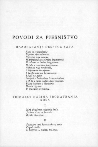 Povodi za pjesništvo / W. Stevens ; preveo Mario Suško