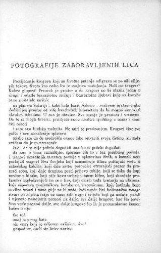 Fotografije zaboravljenih lica / B. Belan