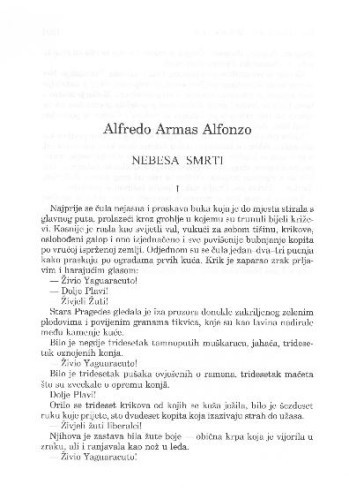 Nebesa smrti / Alfredo Armas Alfonzo